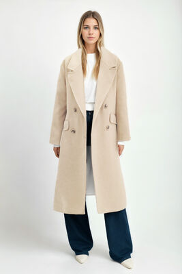 Düşük Omuzlu Uzun Kaban - Thumbnail (3)