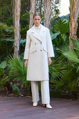 Düşük Omuzlu Uzun Kaban - Thumbnail (2)