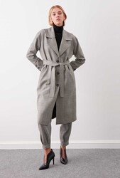 Ekose Desen Pileli Havuç Pantolon - 7