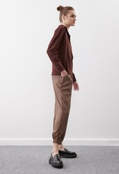 Ekose Desen Pileli Havuç Pantolon - 12