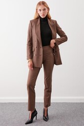 Ekose Desen Yüksek Bel Pantolon - 6