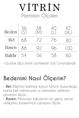 Ekose Desen Yüksek Bel Pantolon - 5