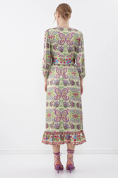 Etnik Desen Uzun Elbise - 5