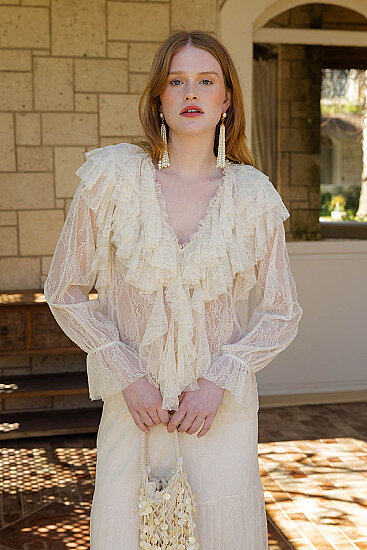 Fırfırlı Dantelli Bluz (1)