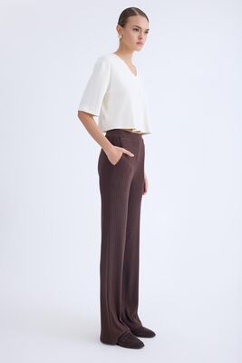 Geniş Paça Fitilli Eşofman Pantolon - Thumbnail (7)