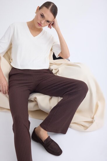 Geniş Paça Fitilli Eşofman Pantolon - 9