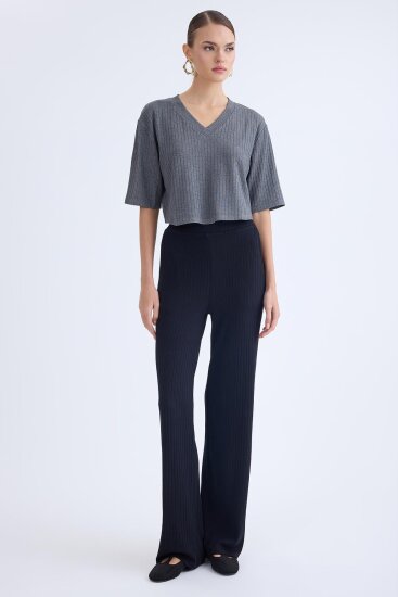 Geniş Paça Fitilli Eşofman Pantolon - 12