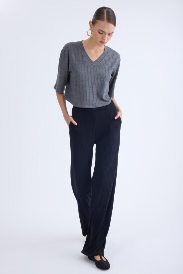 Geniş Paça Fitilli Eşofman Pantolon - 16