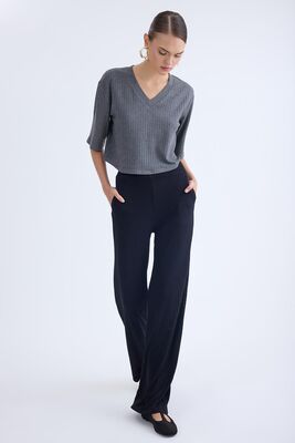 Geniş Paça Fitilli Eşofman Pantolon - Thumbnail (15)