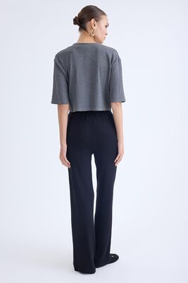 Geniş Paça Fitilli Eşofman Pantolon - Thumbnail (14)