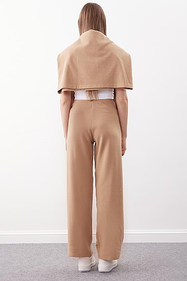 Geniş Paça Örme Pantolon - 18