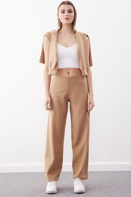 Geniş Paça Örme Pantolon - Thumbnail (19)