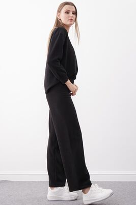 Geniş Paça Örme Pantolon - Thumbnail (23)