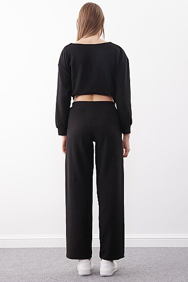 Geniş Paça Örme Pantolon - 25