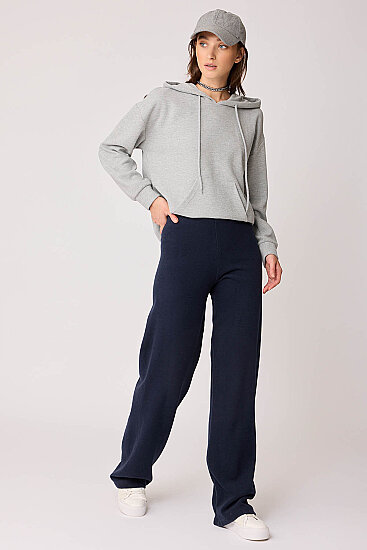 Geniş Paça Örme Pantolon - 33