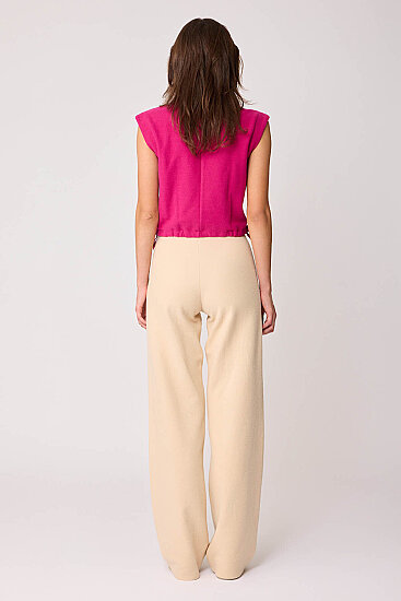 Geniş Paça Örme Pantolon - 40