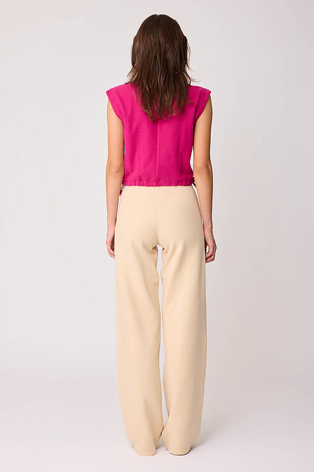 Geniş Paça Örme Pantolon - 40