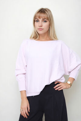 Geniş Yaka Yarasa Kol Oversize Triko Bluz - Thumbnail (21)