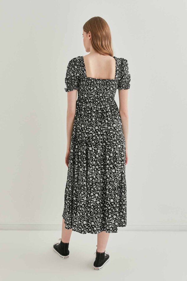 Gipeli Balon Kol Uzun Elbise - 13