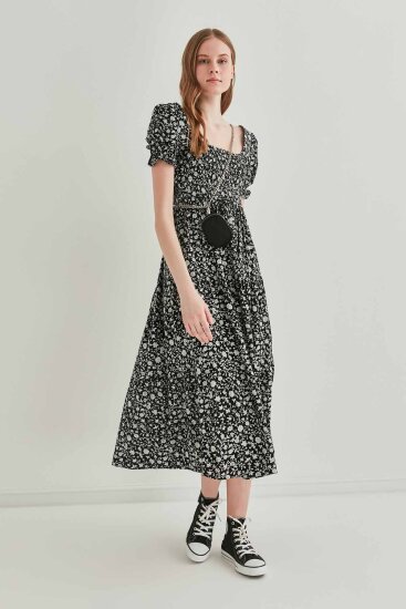 Gipeli Balon Kol Uzun Elbise - 15