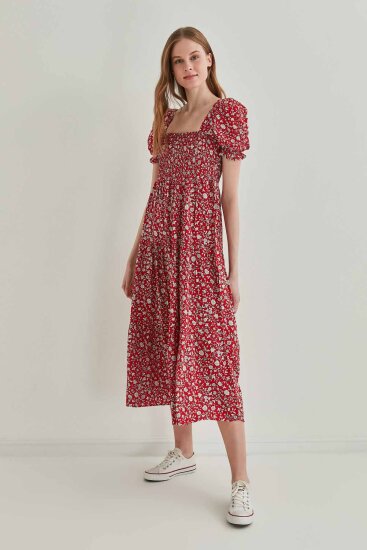 Gipeli Balon Kol Uzun Elbise - 3