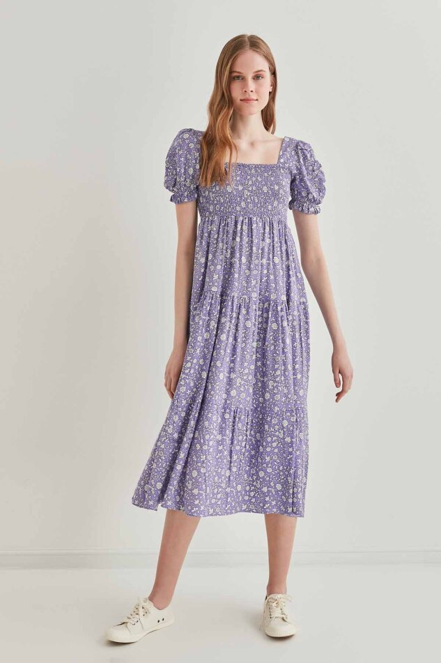 Gipeli Balon Kol Uzun Elbise - 16