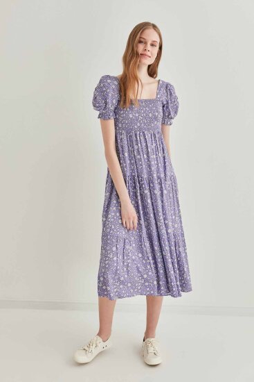 Gipeli Balon Kol Uzun Elbise - 17