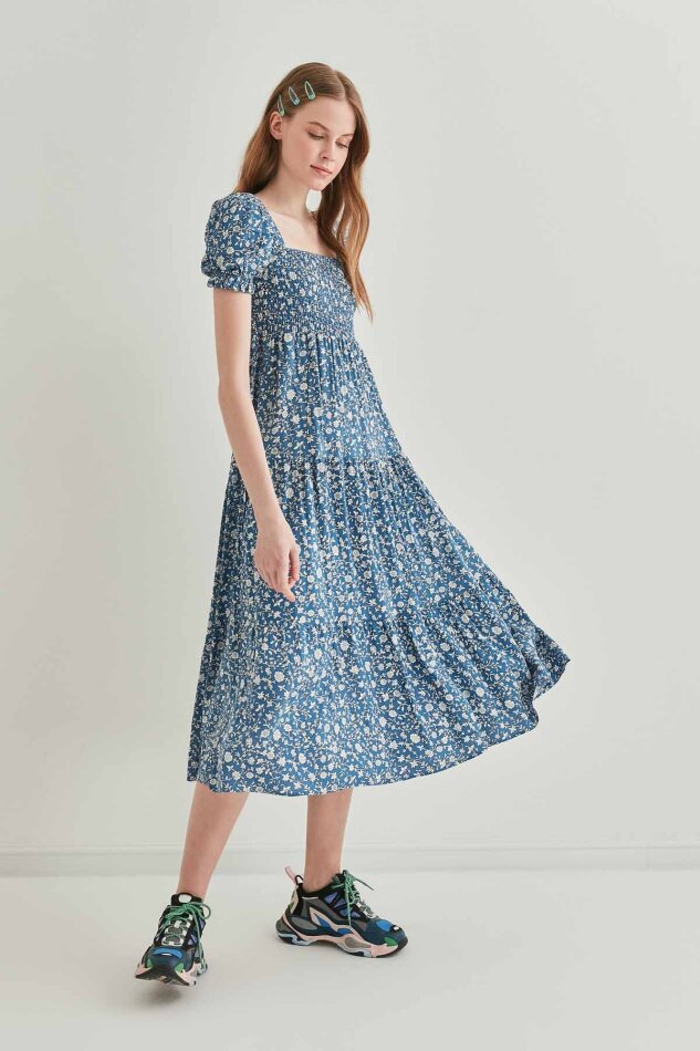 Gipeli Balon Kol Uzun Elbise - 21