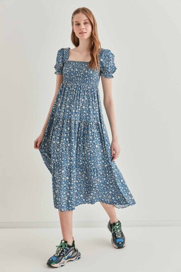 Gipeli Balon Kol Uzun Elbise - 22