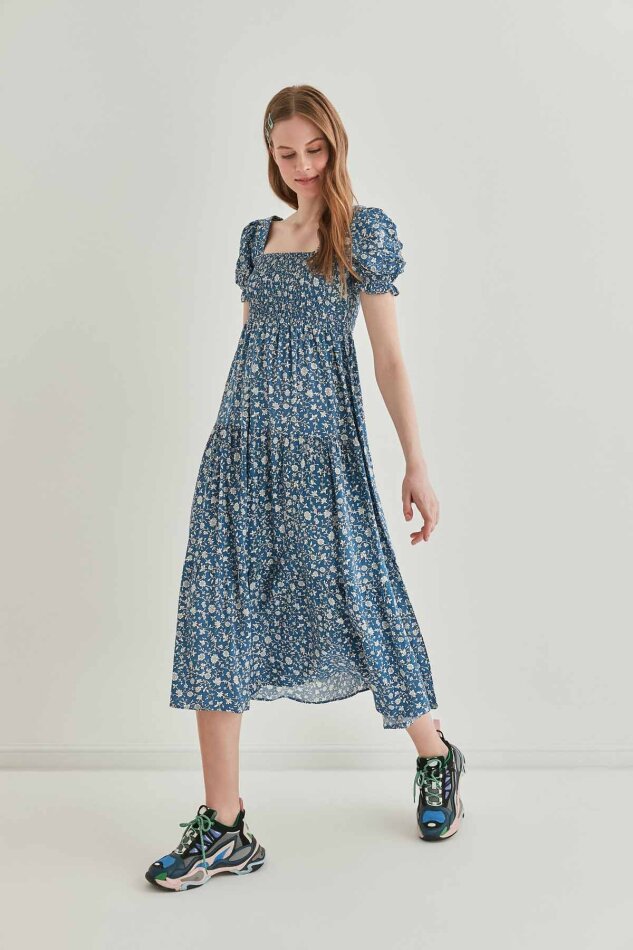 Gipeli Balon Kol Uzun Elbise - 23