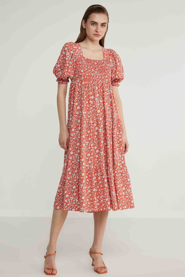 Gipeli Balon Kol Uzun Elbise - 27