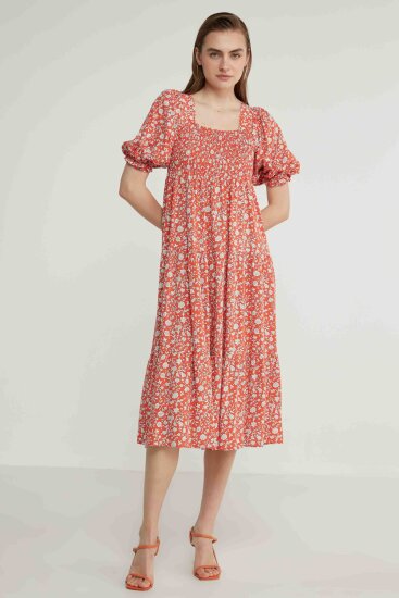 Gipeli Balon Kol Uzun Elbise - 28