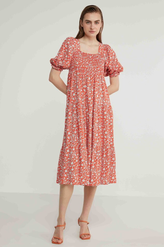 Gipeli Balon Kol Uzun Elbise - 28