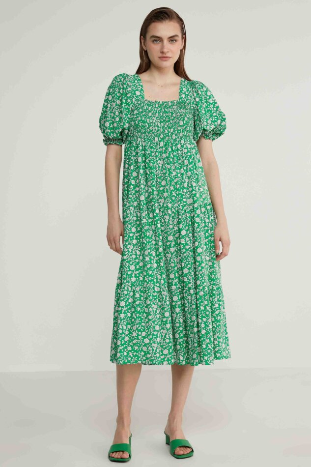 Gipeli Balon Kol Uzun Elbise - 7