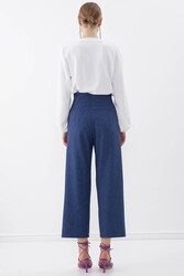 Gold Düğme Detaylı Pantolon - 5