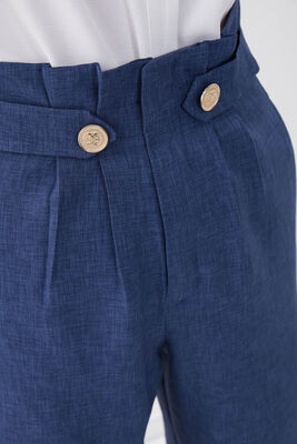 Gold Düğme Detaylı Pantolon - 2