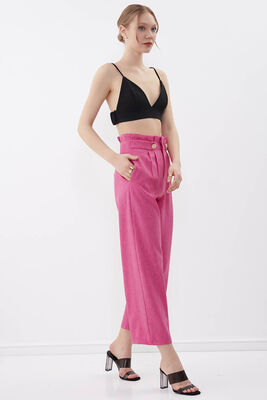 Gold Düğme Detaylı Pantolon - 9