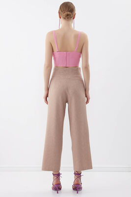 Gold Düğme Detaylı Pantolon - 14