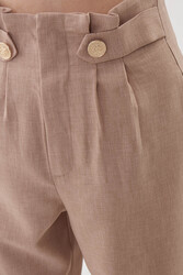 Gold Düğme Detaylı Pantolon - 12