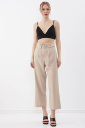 Gold Düğme Detaylı Pantolon - 21