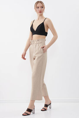 Gold Düğme Detaylı Pantolon - 24