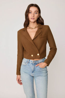 Gold Düğmeli Astarlı Triko Ceket - Thumbnail (3)