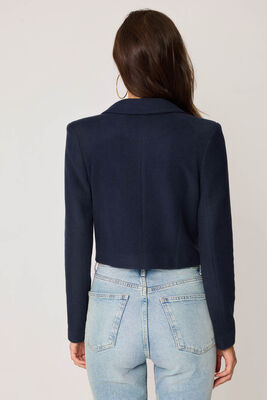 Gold Düğmeli Astarlı Triko Ceket - Thumbnail (9)