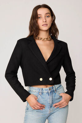 Gold Düğmeli Astarlı Triko Ceket - Thumbnail (13)