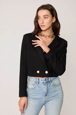 Gold Düğmeli Astarlı Triko Ceket - Thumbnail (12)