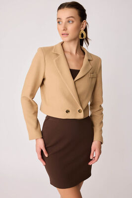 Gold Düğmeli Astarlı Triko Ceket - Thumbnail (16)