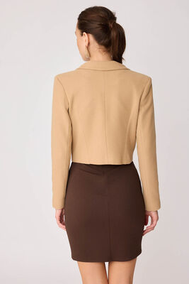 Gold Düğmeli Astarlı Triko Ceket - Thumbnail (19)