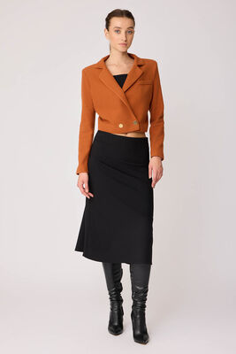 Gold Düğmeli Astarlı Triko Ceket - Thumbnail (25)