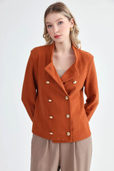 Gold Düğmeli Triko Ceket - 13