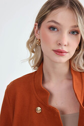 Gold Düğmeli Triko Ceket - 14